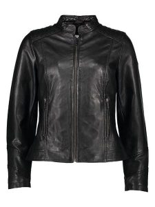 Bugatti Skórzana kurtka w kolorze czarnym rozmiar: 46. Czarne kurtki Bugatti, bez wzorów, ze skóry, bez kaptura. Za 523,38 zł.