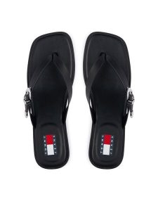 Tommy Hilfiger Japonki Tjw Kitten EN0EN03154 Czarny. Czarne balerinki TOMMY HILFIGER, bez wzorów, ze skóry, bez obcasa, bez zapięcia. Za 409,99 zł.