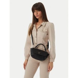 Torebka Guess. Czarne kuferki Guess, z aplikacjami, bez dodatków. Za 489,99 zł.