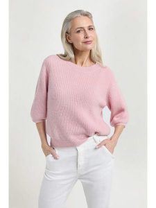 Josephine & Co Sweter "Day" w kolorze jasnoróżowym rozmiar: XL. Różowe swetry oversize Josephine & Co, xl, bez wzorów, z wełny, bez ramiączek. Za 237,17 zł.