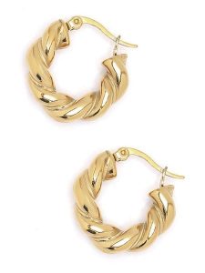 MOODE Kolczyki-kreole "Dorothee" rozmiar: onesize. Żółte kolczyki MOODE, ze stali. Za 52,99 zł.