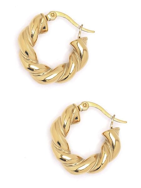 MOODE Kolczyki-kreole "Dorothee" rozmiar: onesize. Żółte kolczyki MOODE, ze stali. Za 52,99 zł.