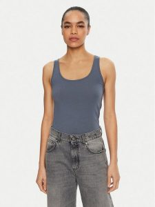 Vero Moda Top Lulu 10323756 Niebieski Regular Fit. Niebieskie topy Vero Moda, l, bez wzorów, z bawełny, bez kołnierzyka, bez ramiączek. Za 49,99 zł.