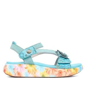 Sandały Laura Vita. Niebieskie sandały LAURA VITA, bez wzorów, bez obcasa, na płaskiej podeszwie, bez zapięcia. Za 439,99 zł.