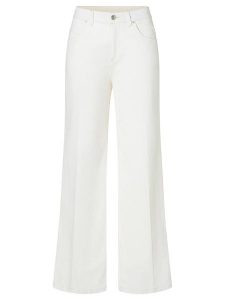 Timezone Spodnie "Cora" w kolorze białym rozmiar: W24/L30. Białe spodnie z wysokim stanem Timezone, bez wzorów, z materiału, z podwyższonym stanem. Za 117,99 zł.