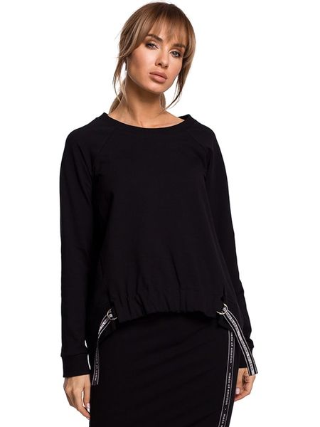 Made of emotion Bluza w kolorze czarnym rozmiar: L. Czarne bluzy Made Of Emotion, l, bez wzorów, bez kaptura. Za 147,56 zł.