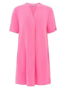 Zwillingsherz Sukienka w kolorze różowym rozmiar: onesize. Różowe sukienki Zwillingsherz, na co dzień, bez wzorów, bez kołnierzyka, bez ramiączek, mini, proste. Za 113,99 zł.