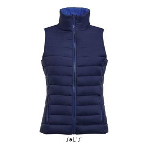 Damska kurtka bez rękawów Sol's Wave. Niebieskie kurtki SOL'S, s, bez wzorów, z puchu, bez kaptura. W wyprzedaży za 178,00 zł.