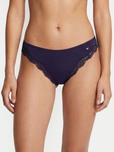 Tommy Hilfiger Figi klasyczne UW0UW06054 Granatowy. Niebieskie figi TOMMY HILFIGER, bez wzorów, z syntetyku. Za 129,99 zł.