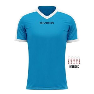 Koszulka piłkarska dla dorosłych Givova Revolution Interlock. Białe bluzki Givova, xs, bez wzorów, sportowe, bez kołnierzyka, bez ramiączek. Za 32,50 zł.