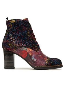 Laura Vita Trzewiki Elceao 21 Czerwony. Czerwone botki LAURA VITA, bez wzorów, ze skóry, bez obcasa, na słupku, bez zapięcia. Za 389,99 zł.