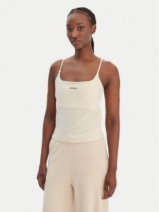 Guess Top V6GP18 K3470 Écru Regular Fit. Topy Guess, xl, z aplikacjami, z syntetyku, bez kołnierzyka, bez ramiączek. Za 159,99 zł.