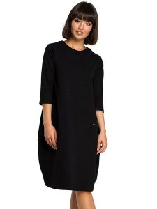 Be Wear Sukienka w kolorze czarnym rozmiar: M. Czarne sukienki Be Wear, m, bez wzorów, bez kołnierzyka, bez ramiączek, midi. Za 185,76 zł.