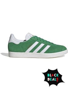 Adidas Skórzane sneakersy "Gazelle" w kolorze zielono-białym rozmiar: 43 1/3. Białe trampki ADIDAS, bez wzorów, z materiału, bez zapięcia. Za 271,67 zł.
