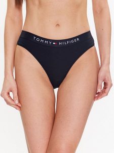 Tommy Hilfiger Figi klasyczne UW0UW04145 Granatowy. Niebieskie figi TOMMY HILFIGER, bez wzorów, z bawełny. Za 59,99 zł.