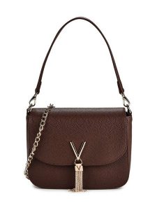 Valentino Torebka Divina VBS1R404G Brązowy. Brązowe torebki klasyczne Valentino, bez wzorów, ze skóry, bez dodatków. Za 459,99 zł.