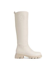 MEXX Oficerki MI001805143W Beżowy. Brązowe kozaki Mexx, bez wzorów, ze skóry, bez obcasa, na płaskiej podeszwie, bez zapięcia. Za 419,99 zł.