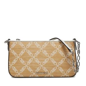 Torebka MICHAEL Michael Kors. Brązowe torebki wieczorowe MICHAEL Michael Kors, bez wzorów, bez dodatków. Za 599,99 zł.