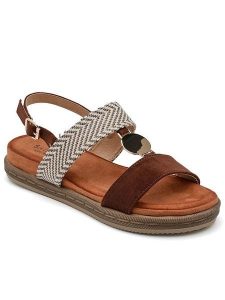 Sixth Sens Sandały w kolorze brązowym rozmiar: 39. Brązowe sandały Sixth Sens, bez wzorów, z otwartym noskiem, bez obcasa, bez zapięcia. Za 86,99 zł.