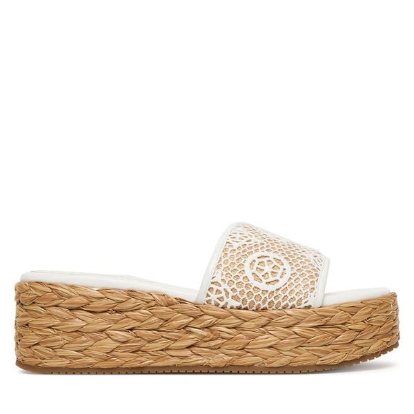 Espadryle Guess. Białe espadryle Guess, z aplikacjami, bez obcasa. Za 499,99 zł.