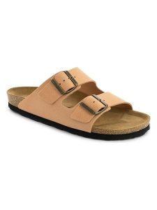 Sunbay Skórzane klapki "Trefle" w kolorze jasnoróżowym rozmiar: 42. Różowe klapki Sunbay, bez wzorów, ze skóry, z otwartym noskiem, bez obcasa. Za 121,51 zł.