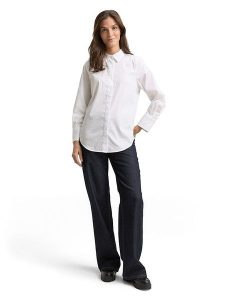 Tom Tailor Koszula w kolorze białym rozmiar: 40. Białe koszule Tom Tailor, bez wzorów, z bawełny, bez kołnierzyka, bez ramiączek. Za 100,75 zł.