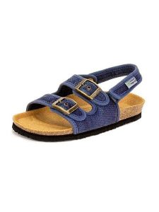 Natural world Sandały w kolorze granatowym rozmiar: 25. Niebieskie sandały Natural World, bez wzorów, z otwartym noskiem, bez obcasa, bez zapięcia. Za 121,99 zł.