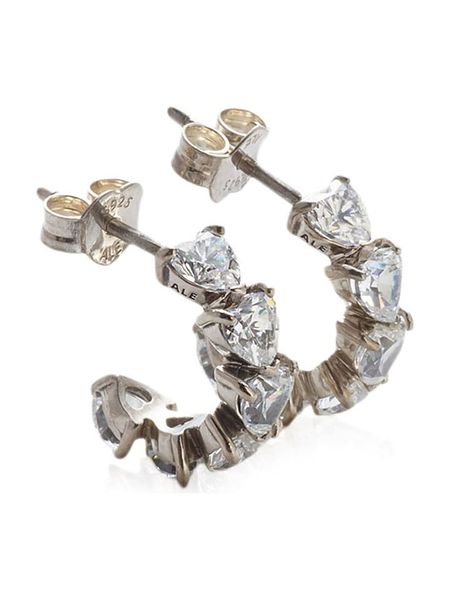 Pandora Srebrne kolczyki-półkreole z cyrkoniami rozmiar: onesize. Szare kolczyki Pandora, z cyrkonią, srebrne. Za 366,35 zł.