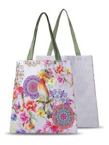 Hip Shopper bag "Bindi" w kolorze szarym ze wzorem - 40 x 45 cm rozmiar: 40x45 cm. Szare shopper bag Hip, bez wzorów, z materiału, na ramię, bez dodatków. Za 52,67 zł.