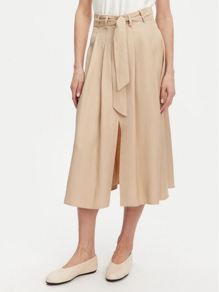 KAOS Spódnica midi RP1CO037 Beżowy Regular Fit. Brązowe spódnice KAOS, bez wzorów, z wiskozy, midi. Za 389,99 zł.