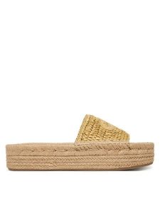 Calvin Klein Espadryle Ebeth HW0HW02895 Beżowy. Brązowe espadryle Calvin Klein, bez wzorów, z syntetyku, bez obcasa. Za 449,99 zł.
