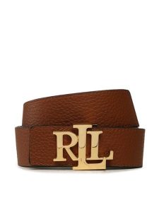 LAUREN RALPH LAUREN Pasek 412912040002 Brązowy. Brązowe paski Lauren Ralph Lauren, bez wzorów, ze skóry. Za 359,99 zł.
