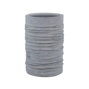 Komin chusta wielofunkcyjna z wełny merino midweight. Szare apaszki i chusty Buff, bez wzorów, z wełny. Za 130,09 zł.