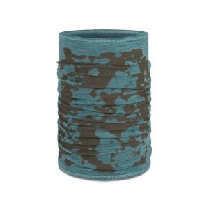 Komin chusta wielofunkcyjna z wełny merino lightweight. Niebieskie apaszki i chusty Buff, bez wzorów, z wełny, sportowe. Za 149,90 zł.