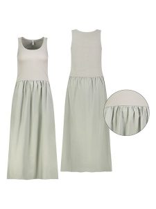 Sublevel Sukienka w kolorze miętowym rozmiar: L. Szare sukienki Sublevel, l, bez wzorów, z bawełny, bez kołnierzyka, bez ramiączek, midi. Za 113,99 zł.