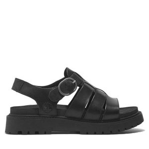Sandały Timberland. Czarne sandały Timberland, bez wzorów, bez obcasa, na płaskiej podeszwie, bez zapięcia. Za 339,99 zł.