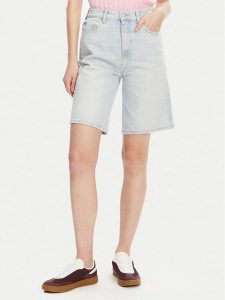Tommy Hilfiger Szorty jeansowe WW0WW44388 Niebieski Relaxed Fit. Niebieskie szorty TOMMY HILFIGER, bez wzorów, z bawełny. Za 299,99 zł.
