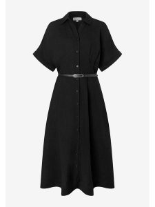 More & More Sukienka w kolorze czarnym rozmiar: 46. Czarne sukienki More & More, bez wzorów, ze lnu, bez kołnierzyka, bez ramiączek, midi. Za 399,95 zł.