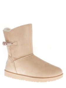 ISLAND BOOT Botki zimowe "Emmy" w kolorze beżowym rozmiar: 40. Brązowe botki Island Boot, na zimę, bez wzorów, z materiału, bez obcasa, bez zapięcia. Za 127,35 zł.