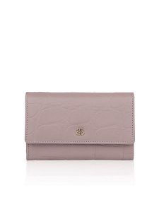 Bellicci Skórzany portfel "Velora" w kolorze fioletowym - 17 x 10 x 3 cm rozmiar: onesize. Różowe portfele Bellicci, bez wzorów, z materiału. Za 100,99 zł.