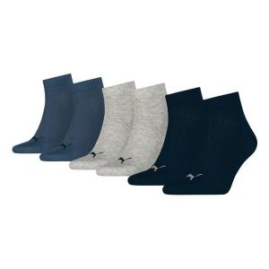 Puma Skarpety Quarter Plain 3-Pack 93858914. Niebieskie skarpetki Puma, bez wzorów. Za 44,99 zł.