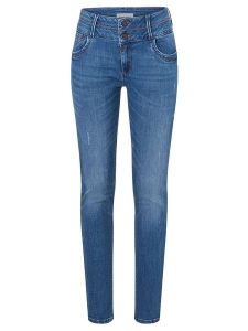 Timezone Dżinsy "Enya" - Skinny fit - w kolorze niebieskim rozmiar: W32/L32. Niebieskie jeansy Timezone, z aplikacjami. Za 114,98 zł.