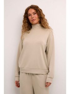Kaffe Bluza "Annika" w kolorze beżowym rozmiar: M. Brązowe bluzy Kaffe, m, bez wzorów, bez kaptura. Za 74,63 zł.
