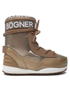 Bogner Śniegowce La Plagne 14 32447034 Beżowy. Brązowe buty zimowe Bogner, z materiału, bez obcasa, bez zapięcia. Za 979,99 zł.