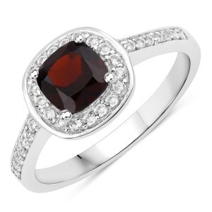 Rafaela Donata Pierścionek Srebro wysokiej próby Srebrny Pierścionki 1 ct Damski. Szare pierścionki Rafaela Donata, z granatem, srebrne. Za 379,99 zł.