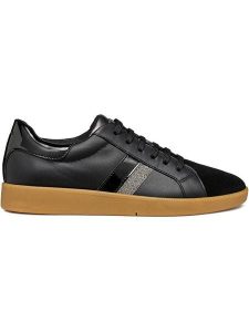 Geox Skórzane sneakersy "Meleda" w kolorze czarnym rozmiar: 36. Czarne trampki Geox, bez wzorów, z materiału, bez zapięcia. Za 176,08 zł.