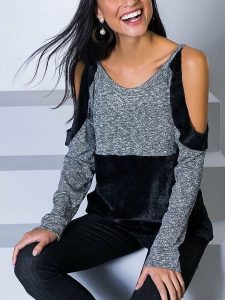 LA Angels Bluzka w kolorze szaro-czarnym rozmiar: S. Czarne bluzki LA Angels, s, bez wzorów, bez kołnierzyka, bez ramiączek. Za 104,99 zł.