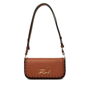 Torebka KARL LAGERFELD. Brązowe torebki klasyczne KARL LAGERFELD, bez wzorów, bez dodatków. Za 639,99 zł.