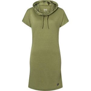 Super.natural Sukienka "Funnel" w kolorze ciemnozielonym rozmiar: XS. Zielone sukienki super.natural, na co dzień, xs, z aplikacjami, z materiału, bez kołnierzyka, bez ramiączek, mini, proste. Za 173,99 zł.