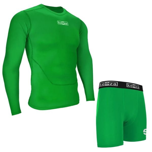 Komplet termoaktywny Keeza z długim rękawem. Zielone komplety bielizny KEEZA, bez wzorów. Za 123,00 zł.